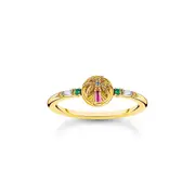 THOMAS SABO Ring with palm tree and colourful stones