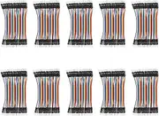 Jumper Wire, 10 Pcs 2.54mm Width Multicolored Jumper Wires Set, MaleMale Wire Cable Electronic Components, 10cm Length