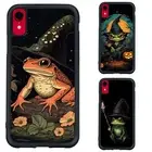 For iPhone XS 11 12 13 14 15 16 Pro Max Aesthetic Case Witch black frog sorcerer