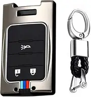 Zinc Alloy Key Fob Case Cover Fit for Chevrolet Suburban 1500 Traverse TPU Key Accessories Protector 3/4/5 Buttons