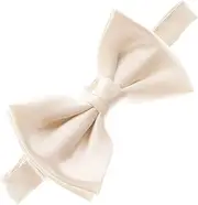[My Lello] Classic Pre- Tied Satin Adjustable Bow Tie Solid Formal Tuxedo Style For Baby's, Children & Men