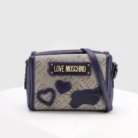 在飛比找蝦皮購物優惠-LOVE MOSCHINO 質感緹花斜背包-真品