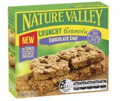 Nature Valley Crunchy Chocolate Chip Granola Bars 6 pack 252g