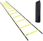 MTSDM Agility Ladder, 10 Rung 16 FT Speed Agility Training Ladder Drill Sports Workout Equipment, Footwork Ladder and Agility Combos for Soccer Players, Adjustable Jumping Step Rope with Carrying Bag