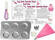 Easy Bake Oven Cupcake Baking Set, Cupcake Pan, Recipes, Whisk, Piping Bag, Decorating Tips
