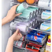 在飛比找蝦皮購物優惠-冰箱啤酒飲料收納盒整理置物架廚房家用雙層抽屜收納盒易開罐
