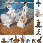 Wooden Jigsaw Puzzle for Adults by FoxSmartBox -190 Pcs-Strolling along Seashore
