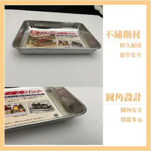 【lifehousecs生活好室】日本製不鏽鋼料理盤 2入組(鏽鋼調理盤 不鏽鋼餐盤 廚房調理 不鏽鋼托盤盤)