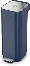 Joseph Joseph Porta - 40L Easy-empty pedal bin with easy-access door, fingerprint-proof– Midnight Blue 30122