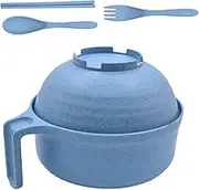 Jeruytgh Quick Ramen Cooker, Ramen Meal Prep, Noodles Cooker Set, Compact, Dishwasher-Safe, Green/Blue/Pink/Beige for Satisfying Meal Without The Hassle of Stove top Cooking