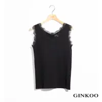在飛比找momo購物網優惠-【GINKOO 俊克】蕾絲毛衣背心