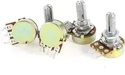 Aexit 5 (Potentiometer) Pcs B1K 1K Ohm Metal Rotating Shaft 3 Terminals Rotary Single Linear (70ry552qf314) Taper Potentiometers