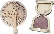 Generic 2X Montessori Child Busy Board DIY Parts Hand Crank Gear and Hourglass