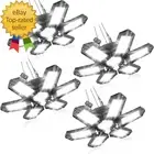 LED Garage Lights 4 Pack, 200W 20000LM Plug in Linkable LED Shop Light, 6500K