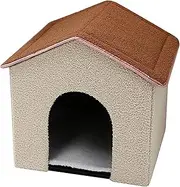 Cat Bed House,Warm Non-Slip Puppy Hideaway Cat Cave | Windproof Pet Tent House Accessories Foldable Cat Cubby for Indoor Cats Kittens