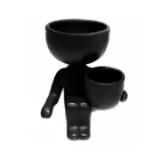 White Or Black Nordic Humanoid Ceramic Flower Pot Indoor Mini Plant Baskets Pots Window Boxes