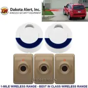 DAKOTA ALERT DCMA-4000 DRIVEWAY ALARM - 2 RECEIVERS - 3 WIRELESS MOTION SENSORS