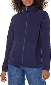 [Amazon Essentials] Women's Classic-Fit Long-Sleeve Full-Zip Polar Soft Fleece Jacket (Available in Plus Size), Navy, Small