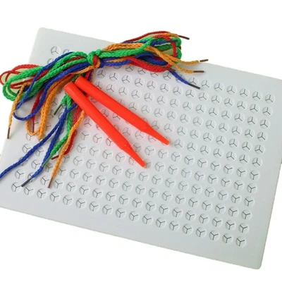 Colorful Rope Threading Board Toy for Kids Interactive Family Game Activity Toy
