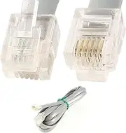 XYWHPGV Plastic Noodles 6P6C RJ12 Band M Flat Telephone Cable Line, 2M for Landline Telephone(66f17 52b41 bff45 14ee1 90270 5a606