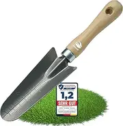 Planting Shovel with Depth Measurement, Garden Tool for Raised Bed, Flower Bed, Weed Removal, Ergonomic Wooden Handle, Flower Trowel, Small Shovel, Tomatoes, Cucumbers, Greenhouse