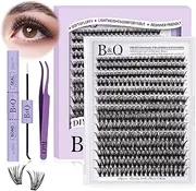 Lash Extension Kit 280 Pcs 40D 9-16 Mixed Eyelash Extensions Kit Individual Lashes Extension kit DIY Lash Clusters Kit with Lash Remover(40D-9-16MM)