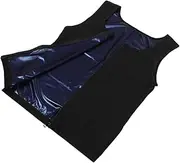 TOBBOMEY Men's Sauna Suit Shirt Workout Tank Top Tummy Control Compression Vest for Men Enhance Fat Burning Running Wear