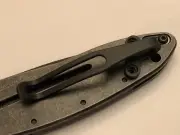 Matte Black Titanium Deep Pocket Clip For Kershaw Leek 1660CKT 1660BWWM Tip Up