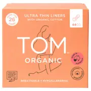 TOM Organic Ultra Thin Liners with Organic Cotton 26 Pack