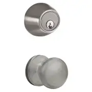 Milocks Electronic Lockset Keyless Entry Electronic Deadbolt+Knob Satin Nickle