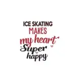 ICE SKATING MAKES MY HEART SUPER HAPPY ICE SKATING LOVERS ICE SKATING OBSESSED NOTEBOOK A BEAUTIFUL: LINED NOTEBOOK / JOURNAL GIFT,, 120 PAGES, 6 X 9