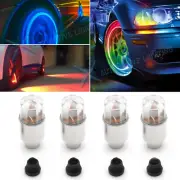 4pcs Red/Blue/Multi-Color LED Wheel Tire Valve Caps Flashing Light Accessories (for: Honda)