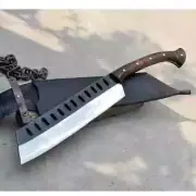 Custom Handmade Carbon Steel Blade Cleaver Machete Sword | Hunting Sword Camping