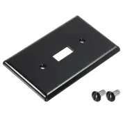 Light Toggle Switch Wall Plate 1 Gang PC Black Cover 115mm x 70mm for Pack of 1