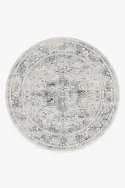 | Machine Washable Runner Rug 245' Round | Sarrah Blue Quartz Rug | Ruggable