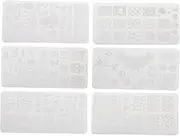 MUSISALY Nail Stamping Plates for Men 6pcs Manicure Set Stencils Stamping Templates