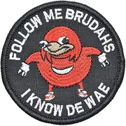 [Ansellf] Follow Me Brudahs I Know De Wae Patch, Round Morale Patch Tactical Combat Bagde Military Hook Morale Patch Tactical Military Morale Patch Set Hook/Loop (Red)