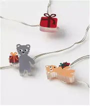 New IKEA STRALA LED string light with 30 lights ( Bears & Gift) battery operated