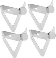 Totority 4pcs Stainless Steel Meat Thermometer Probe Holder Clips for BBQ Oven Grill Secure Attachment for Accurate Temperature Readings Compact Design for Easy Monitoring