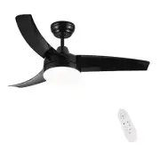 AeroGlow 42 in. Indoor Black Ceiling Fan with LED Light Bulbs and Remote Control