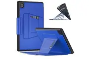 WASSUP Samsung Galaxy Tab A8 10.5 inch Case Smart Magnetic Auto Sleep Cover with Card Holder & Multi-Angle Bracket-Blue