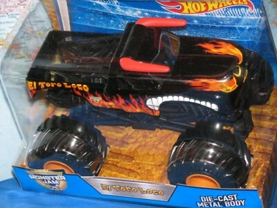 1/24 HOT WHEELS MONSTER JAM TRUCK EL TORO LOCO BLACK ***BRAND NEW***