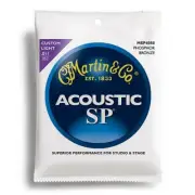 Martin Co MA535 Phosphor Bronze Acoustic Guitar Strings Custom Light 11-52