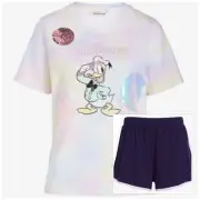 Peter Alexander Women’s Donald Duck Tee& Navy Mid Short - Size XS - BNWT