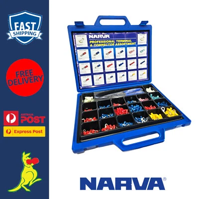 Narva Professional Terminal and Connector Assortment Kit 910 Piece Connector Kit