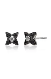 Sethi Couture Lumiere Black & White Diamond Stud Earrings