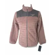 Girl’s Small Jacket Reebok Pink and Grey Sherpa Fleece Lined Lightweight