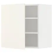 METOD wall cabinet with shelves, white/Vallstena white, 60x37x60 cm