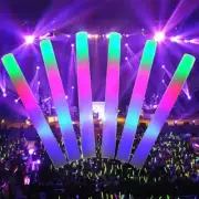 Logo 3 Modes Colorful Glow Batons Light up Foam Sticks LED Foam Glow Sticks Glow
