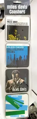 MILES DAVIS 4 pc Bar Coaster Set Album Covers Vandor retired 2007